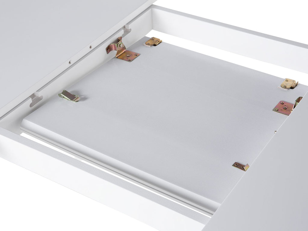 Extending Dining Table SANFORD White 120/160 cm 80 cm