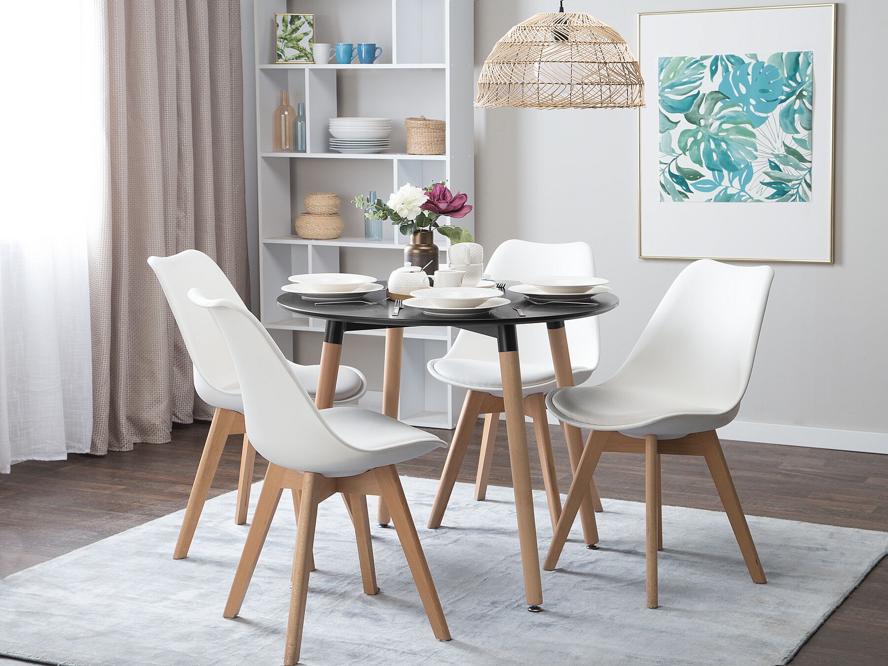 Dining Table BOVIO Black 90 cm 90 cm
