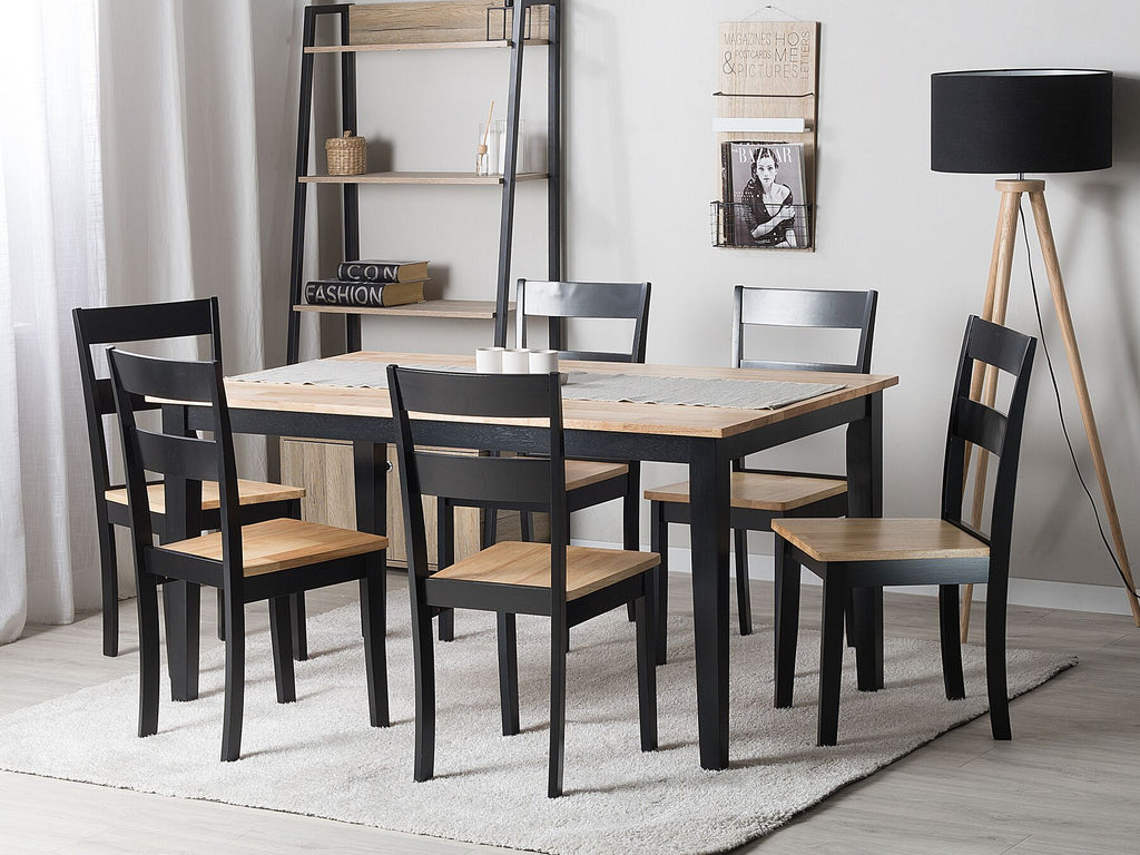 Dining Table GEORGIA Black 150 cm 90 cm Wood