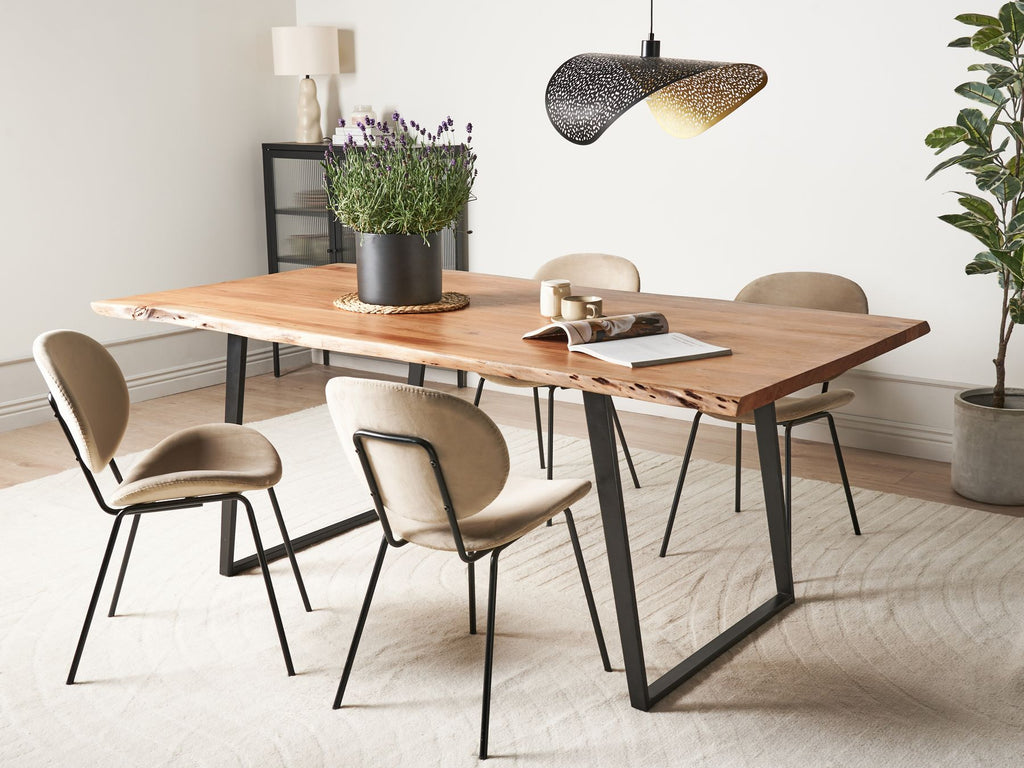 Dining Table JAIPUR Light Brown 200 cm 100 cm Acacia Wood