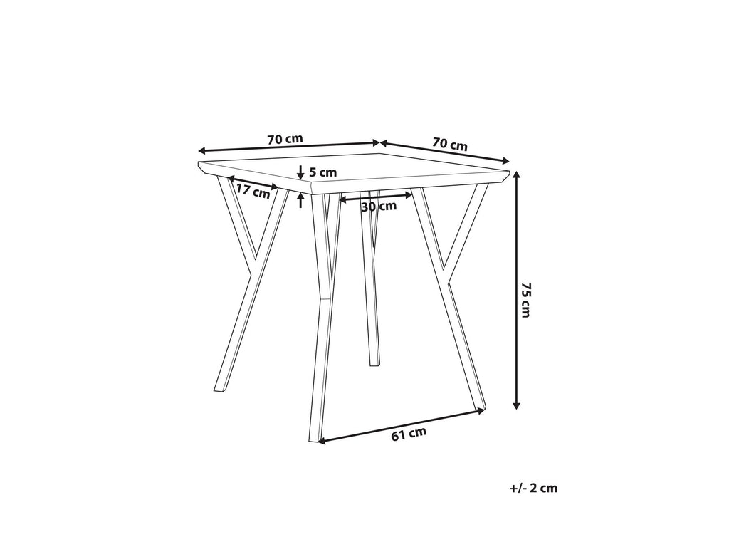 Dining Table BRAVO Dark Brown 70 cm 70 cm
