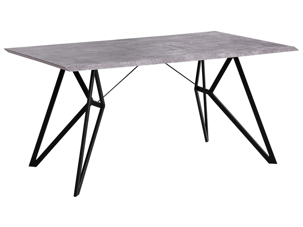 Dining Table BUSCOT Grey Concrete Effect 160 cm 90 cm