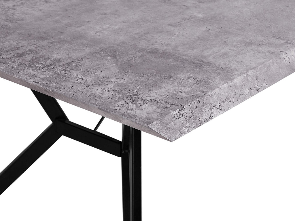 Dining Table BUSCOT Grey Concrete Effect 160 cm 90 cm