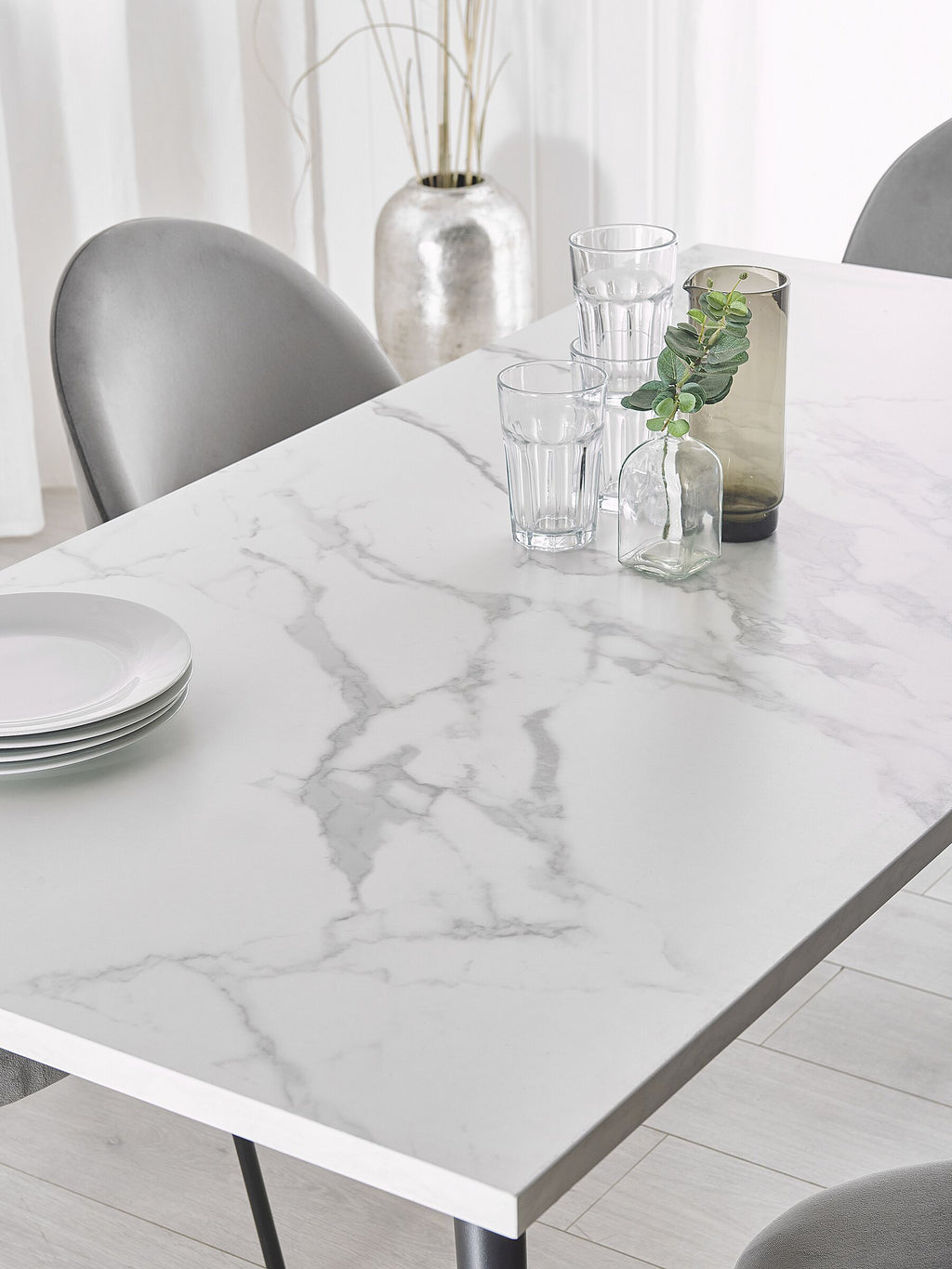Dining Table SANTIAGO White 160 cm 80 cm