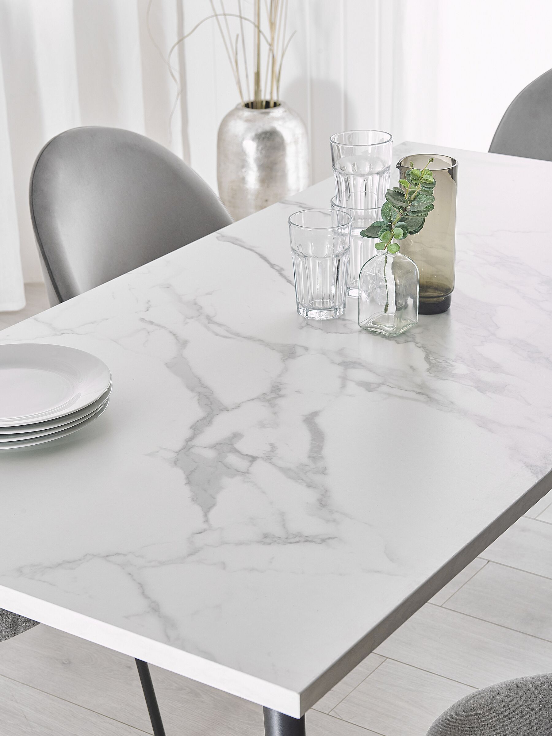 Dining Table SANTIAGO White 160 cm 80 cm