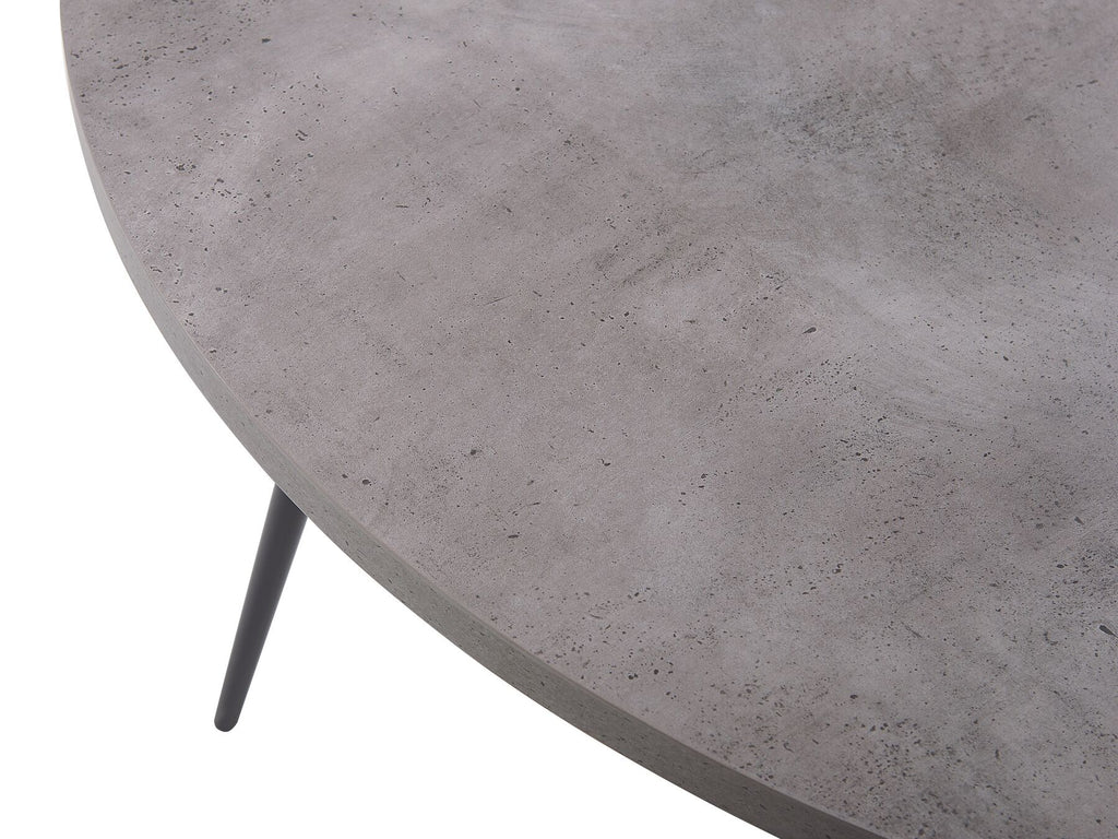 Dining Table ODEON Grey Concrete Effect 120 cm 120 cm