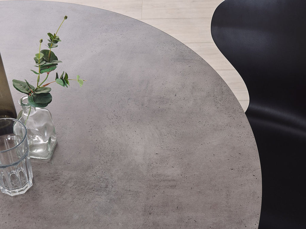 Dining Table ODEON Grey Concrete Effect 120 cm 120 cm