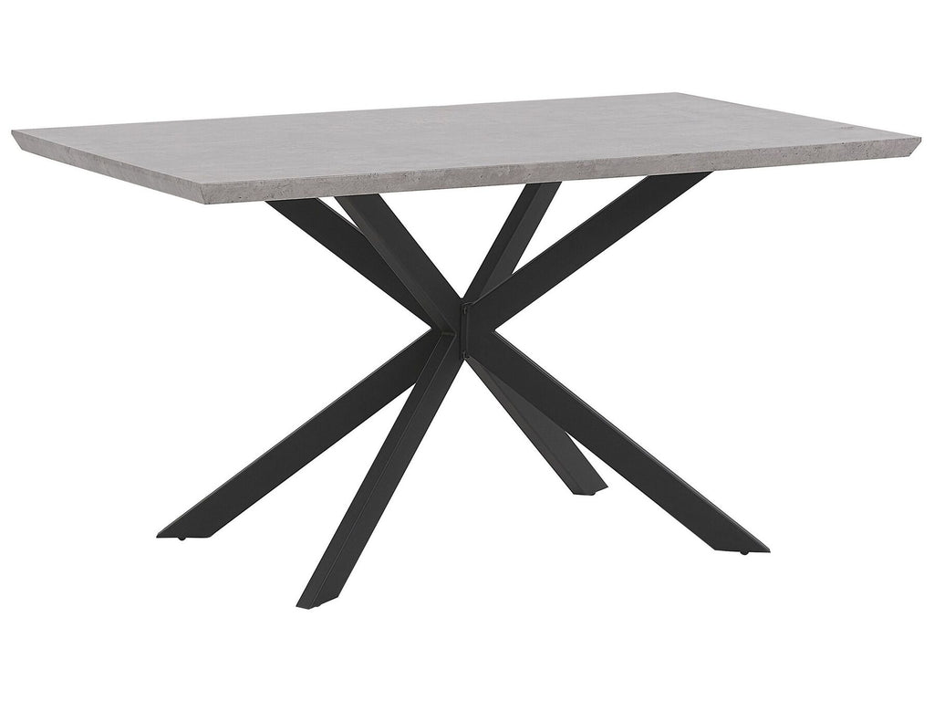 Dining Table SPECTRA Grey Concrete Effect 140 cm 80 cm