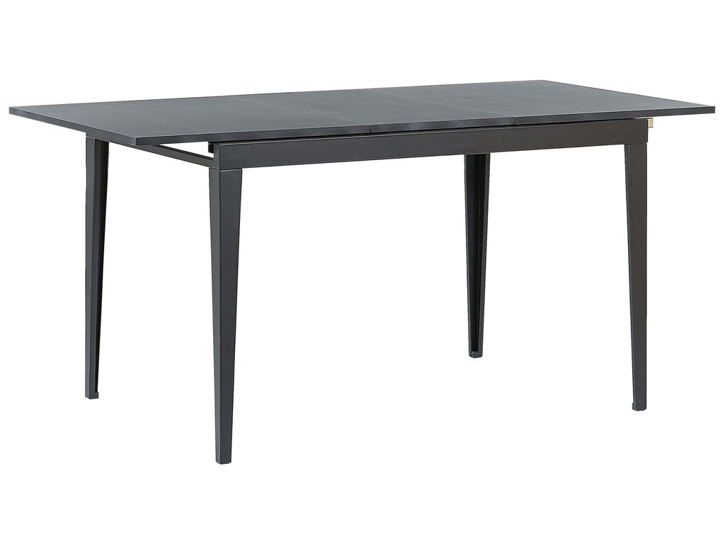 Extending Dining Table NORLEY Black 120/160 cm 80 cm