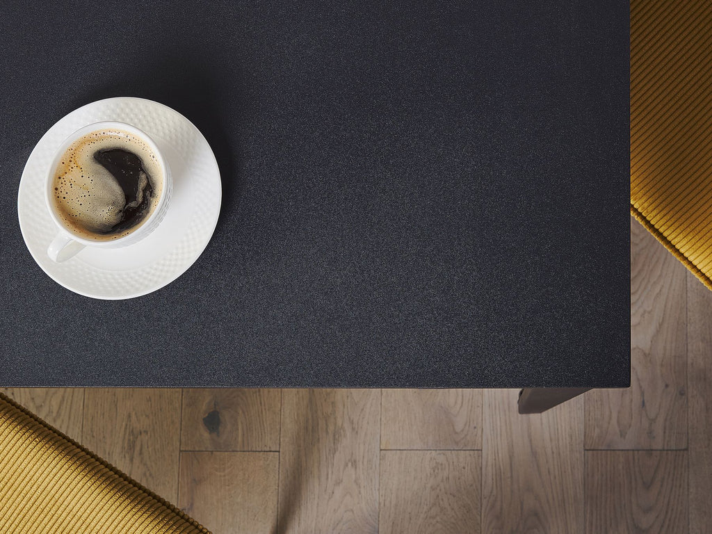 Extending Dining Table NORLEY Black 120/160 cm 80 cm