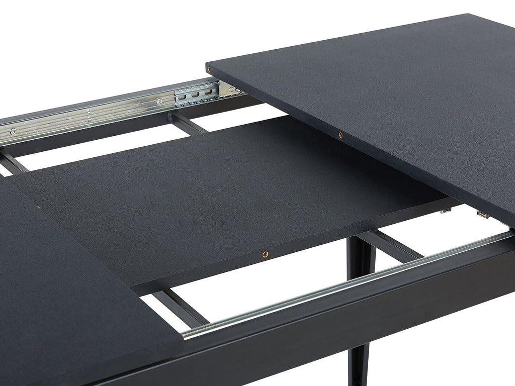 Extending Dining Table NORLEY Black 120/160 cm 80 cm