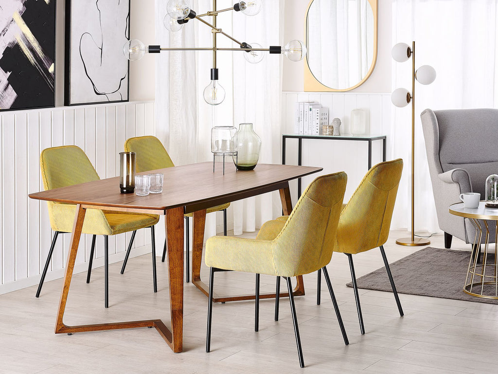 Dining Table HUXTER Dark Walnut 180 cm 90 cm