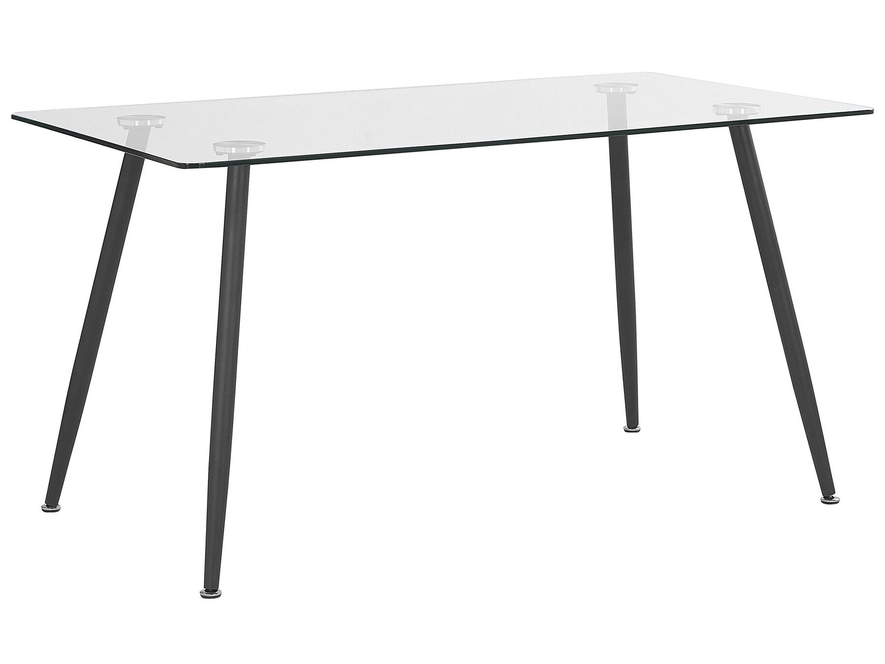 Dining Table MIDLAND Black 140 cm 80 cm Tempered Glass