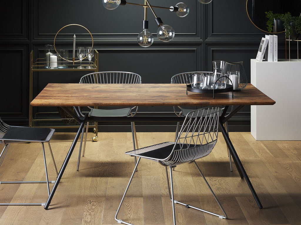 Dining Table AMSTERDAM Dark Brown 160 cm 90 cm