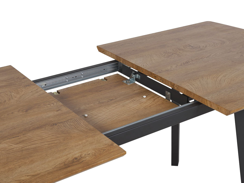 Extending Dining Table SALVADOR Dark Brown 160/200 cm 90 cm