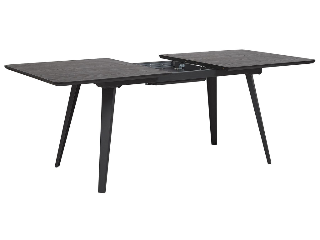 Extending Dining Table IRVINGTON Black 160/200 cm 90 cm