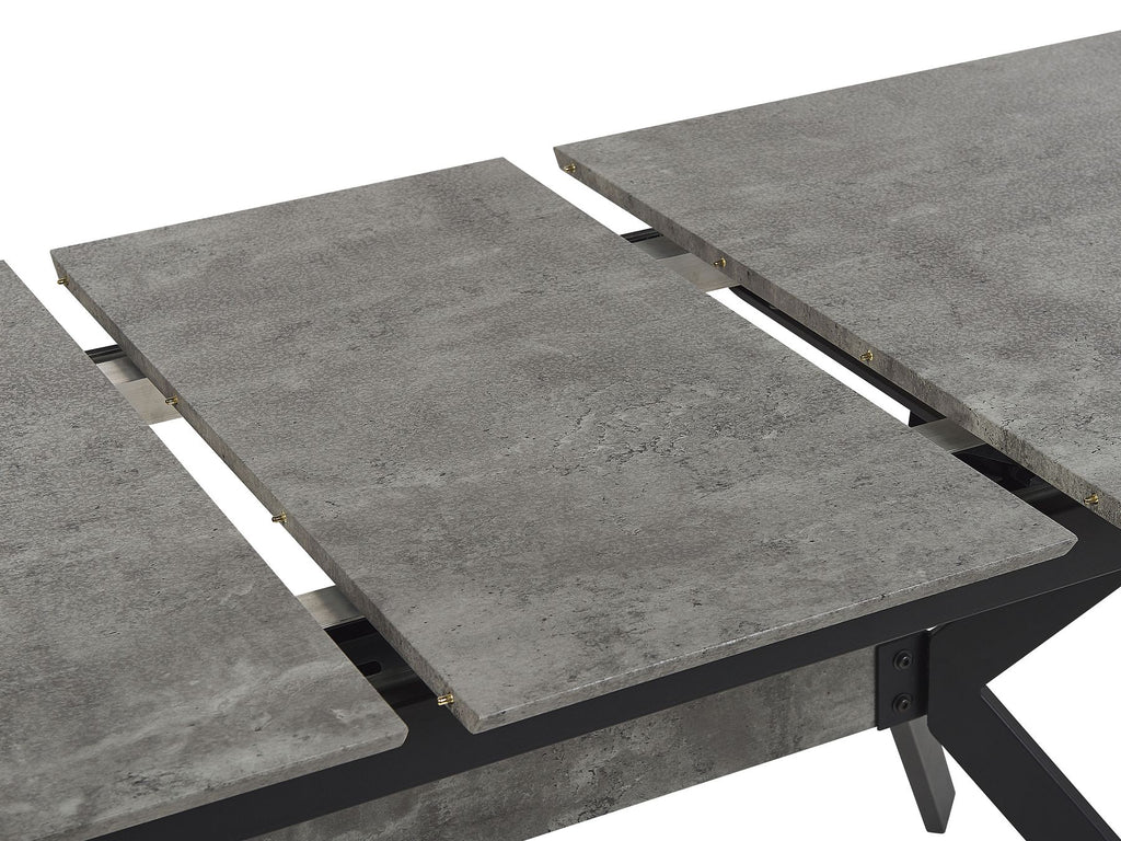 Extending Dining Table BENSON Light Grey 140/180 cm 80 cm