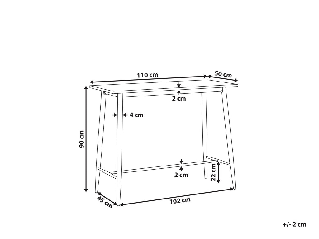 Bar Table CHAVES White 110 cm 50 cm