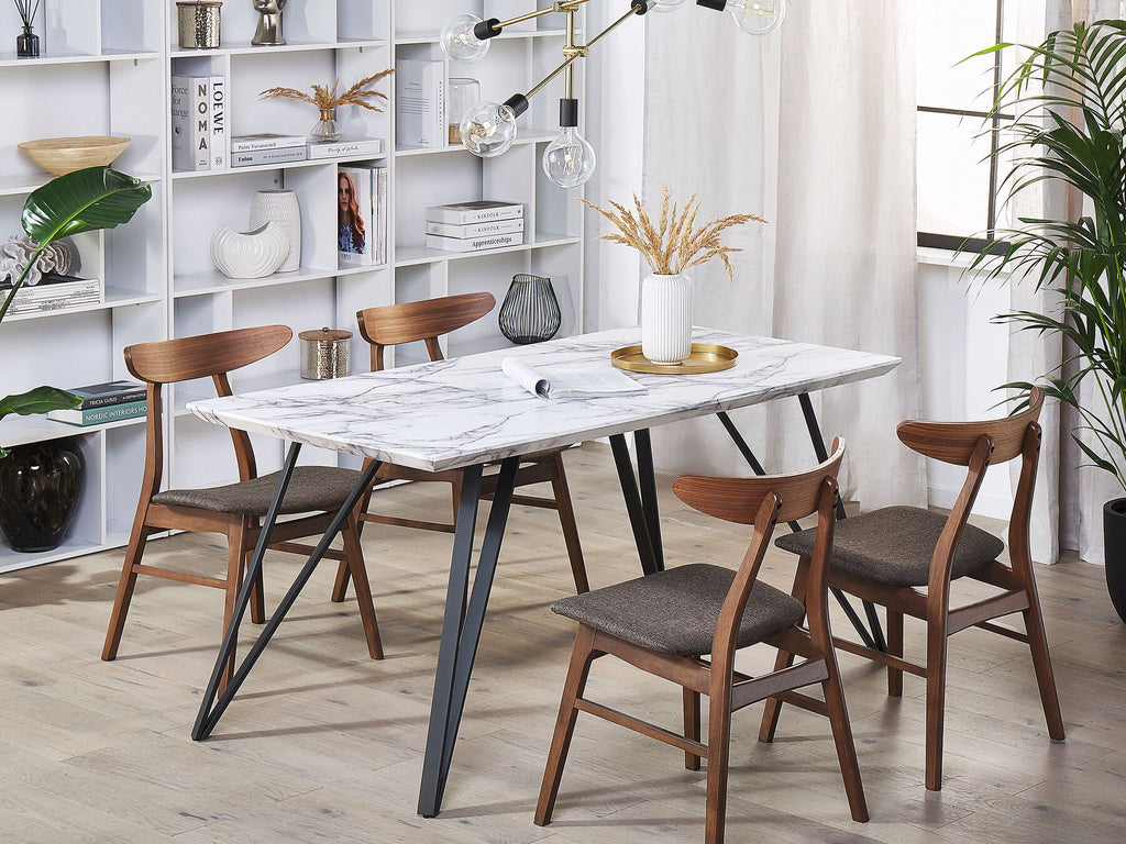 Dining Table MOLDEN Black/ White 150 cm 80 cm