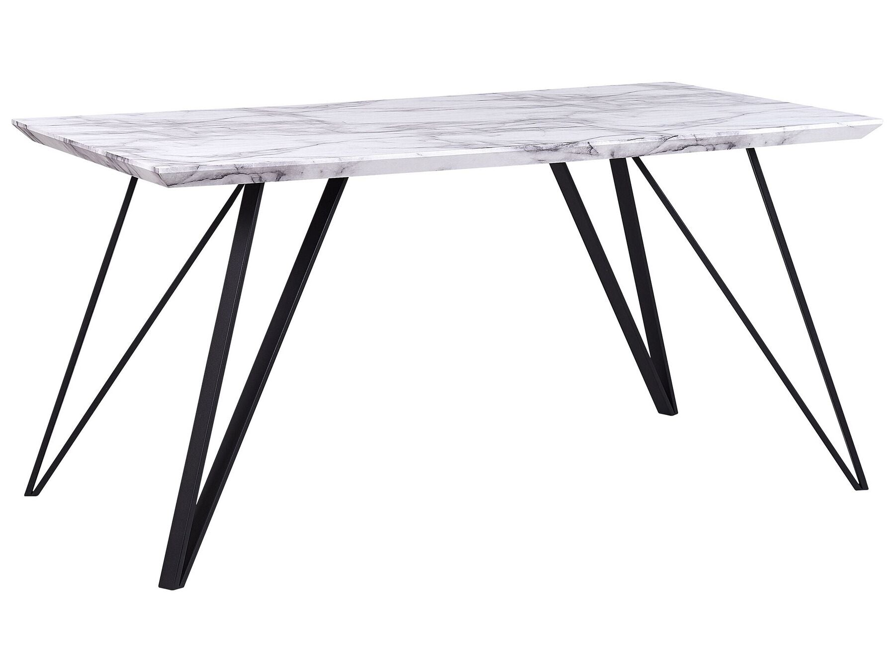 Dining Table MOLDEN Black/ White 150 cm 80 cm