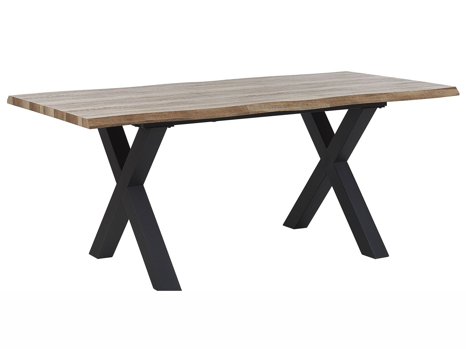 Extending Dining Table BRONSON Dark Brown 140/180 cm 90 cm