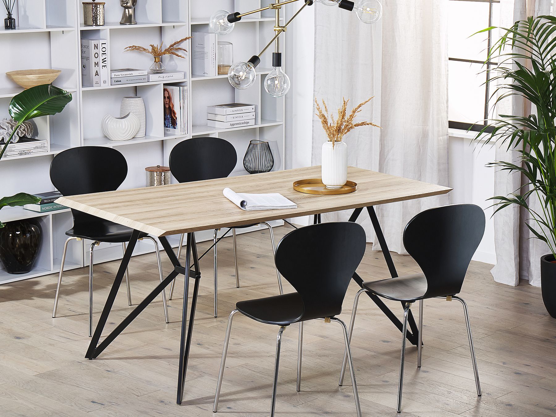 Dining Table BUSCOT Light Brown 160 cm 90 cm