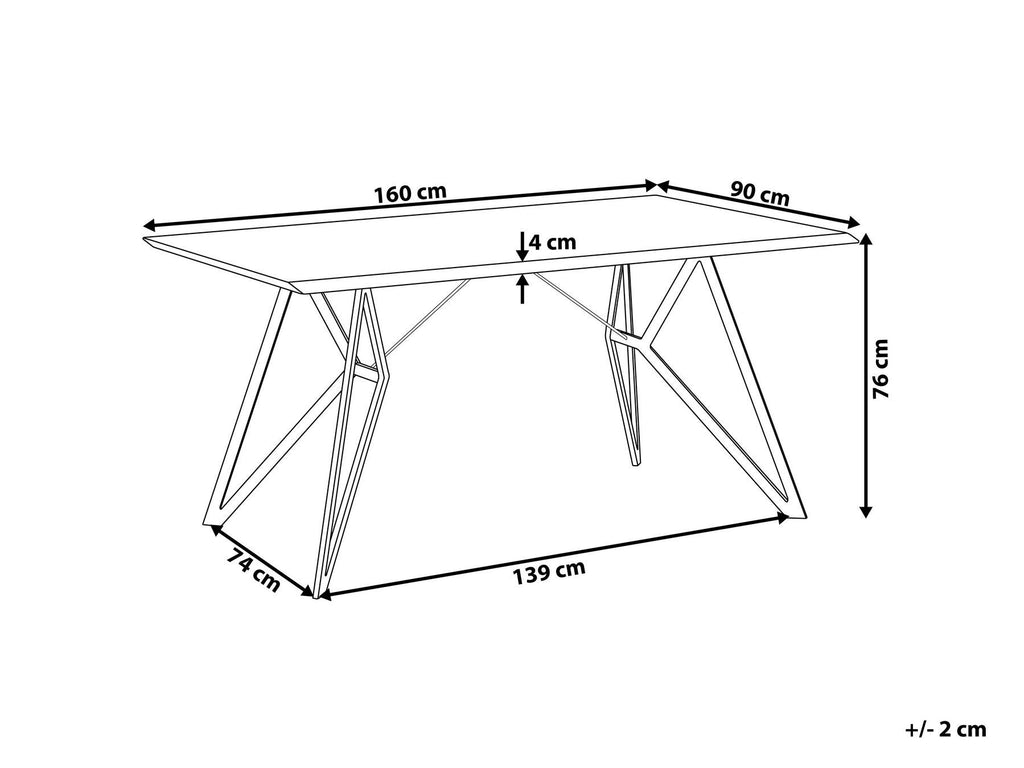 Dining Table BUSCOT Light Brown 160 cm 90 cm