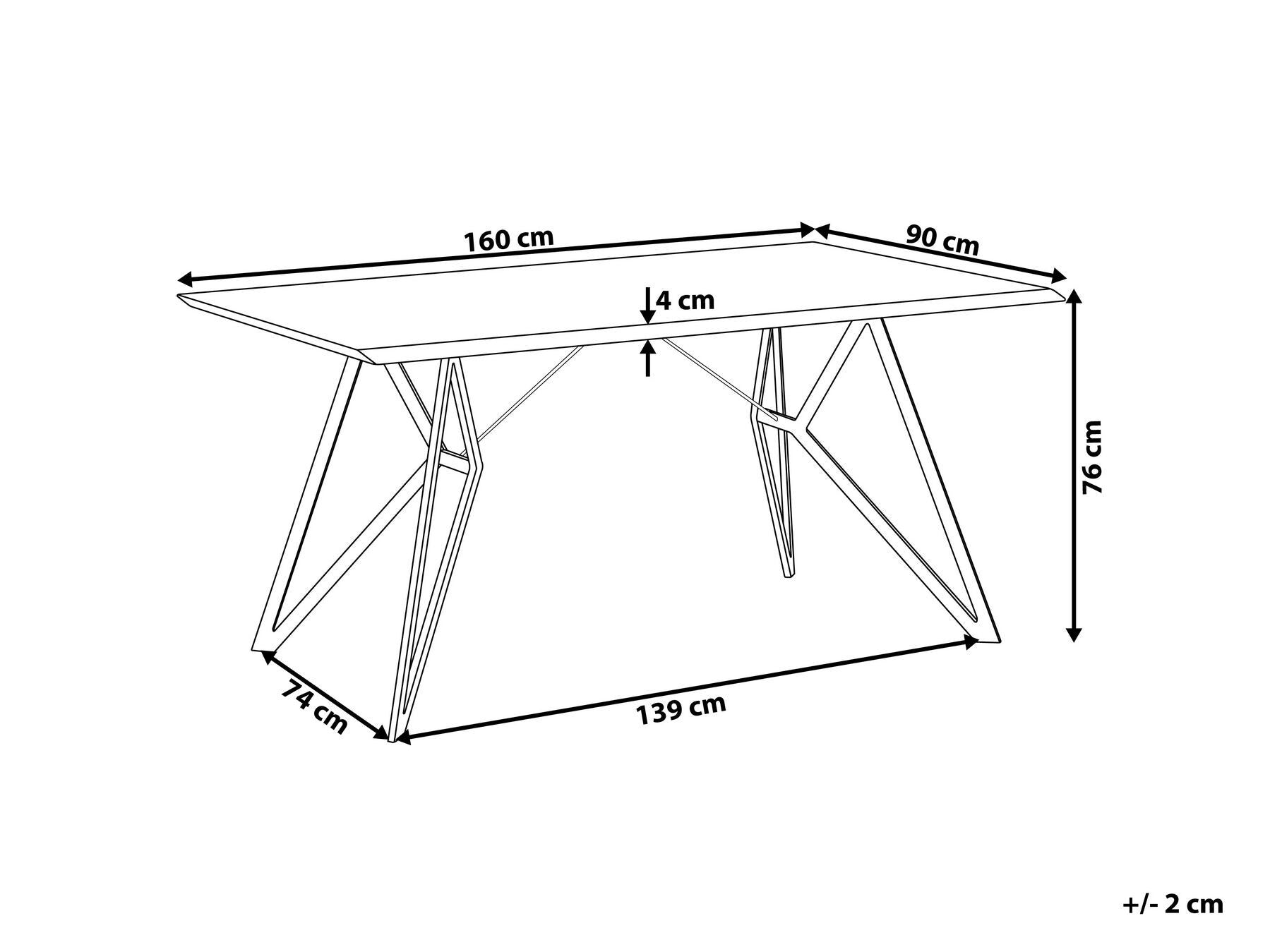 Dining Table BUSCOT Light Brown 160 cm 90 cm
