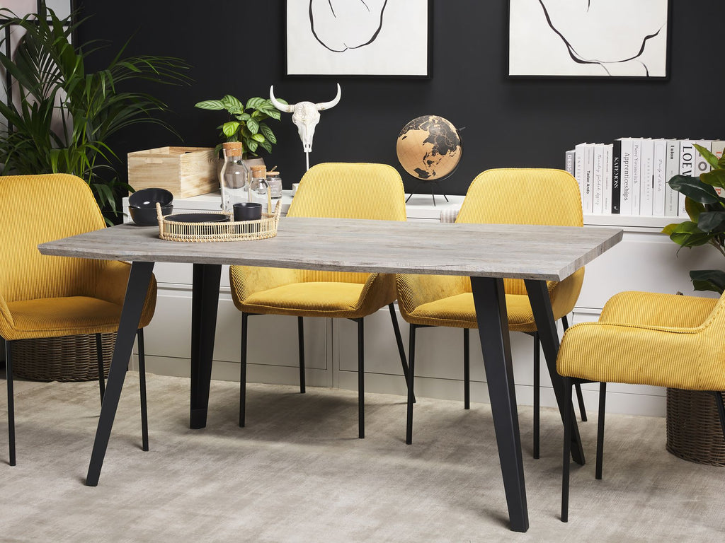 Dining Table WITNEY Grey 160 cm 90 cm