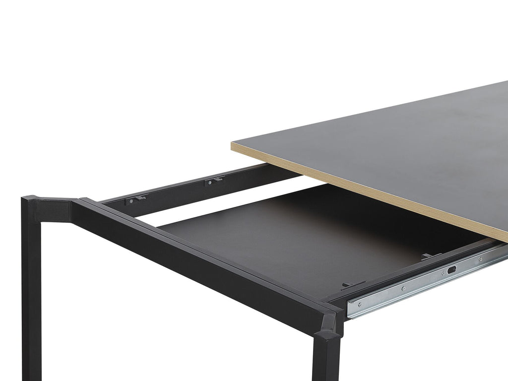 Extending Dining Table AVIS Black 140/190 cm 90 cm