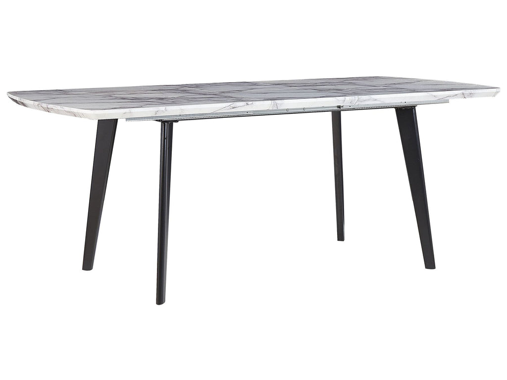 Extending Dining Table MOSBY Black/ White 160/200 cm 90 cm
