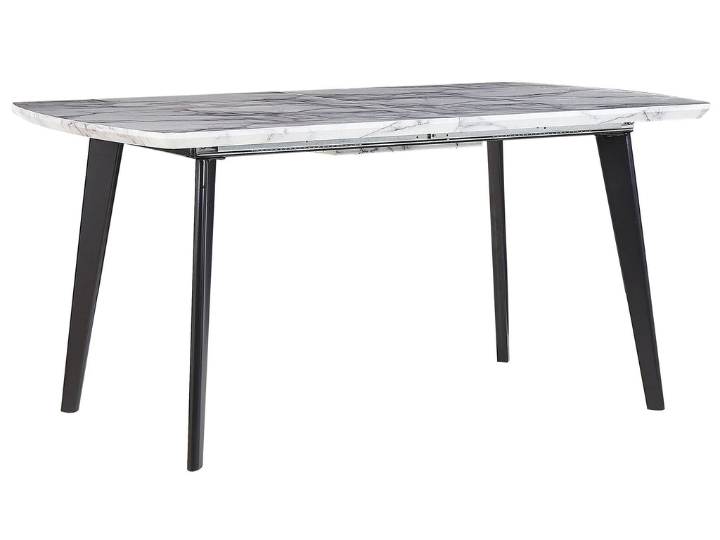Extending Dining Table MOSBY Black/ White 160/200 cm 90 cm