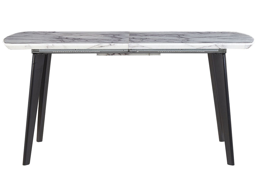 Extending Dining Table MOSBY Black/ White 160/200 cm 90 cm
