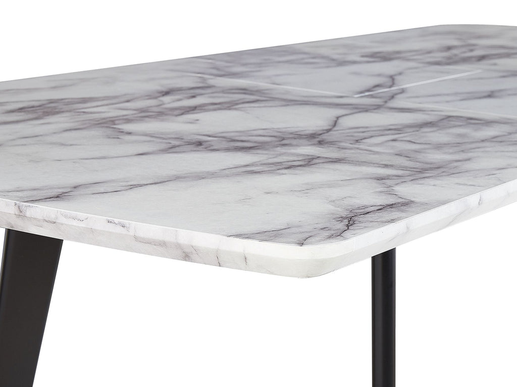 Extending Dining Table MOSBY Black/ White 160/200 cm 90 cm