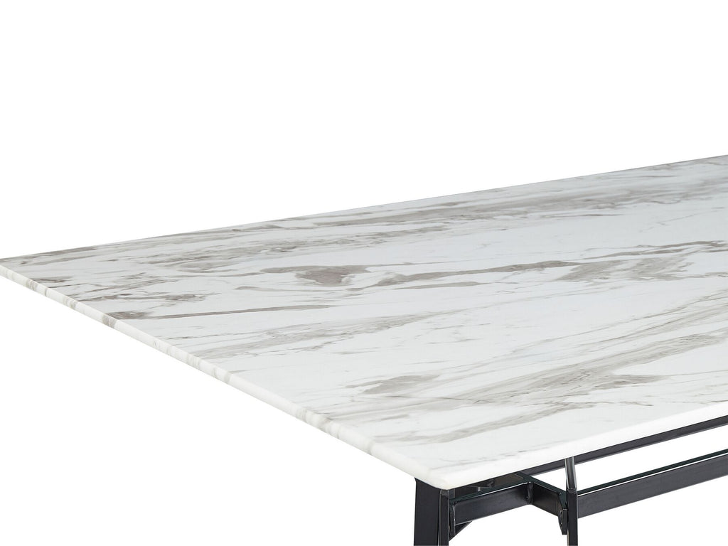Dining Table BALLINA White 160 cm 90 cm Tempered Glass
