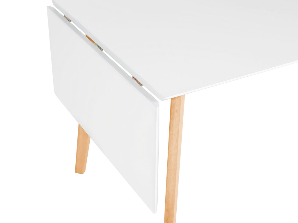 Extending Dining Table MEDIO White 120/155 cm 80 cm