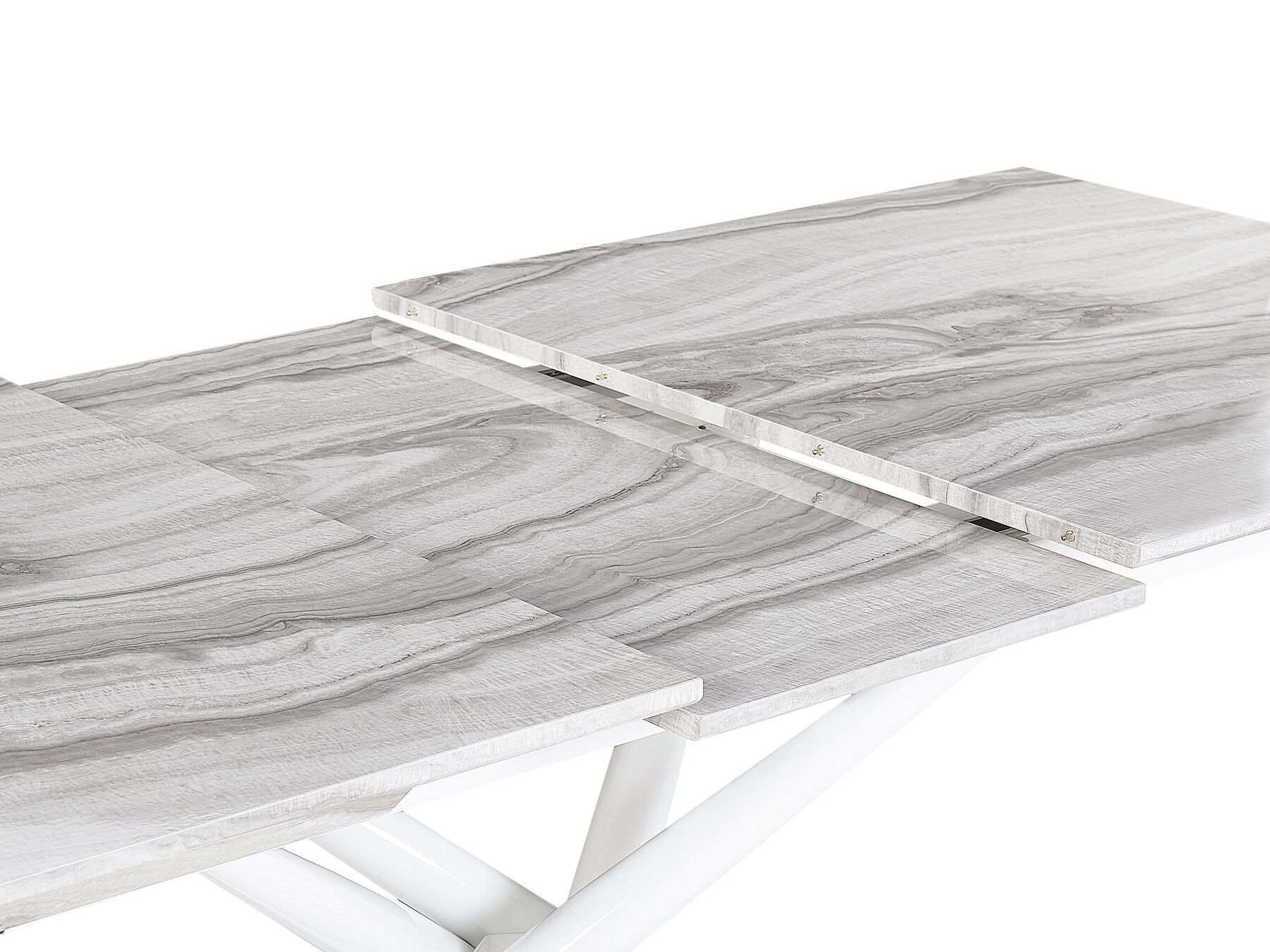Extending Dining Table MOIRA White 160/200 cm 90 cm