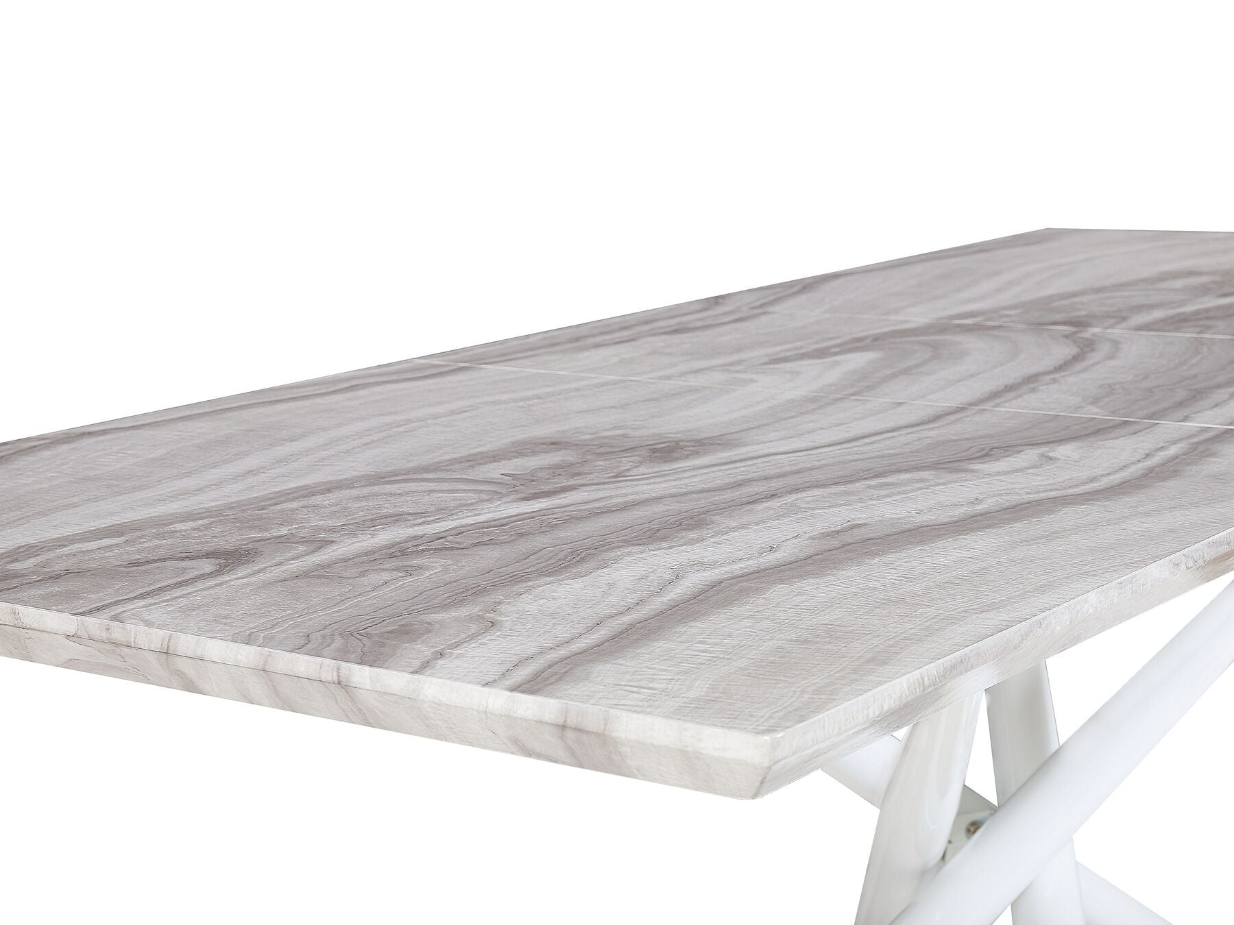 Extending Dining Table MOIRA White 160/200 cm 90 cm