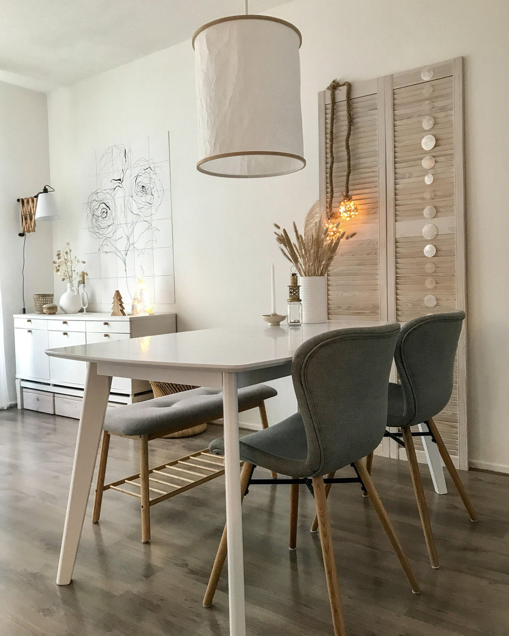 Extending Dining Table SANFORD White 120/160 cm 80 cm