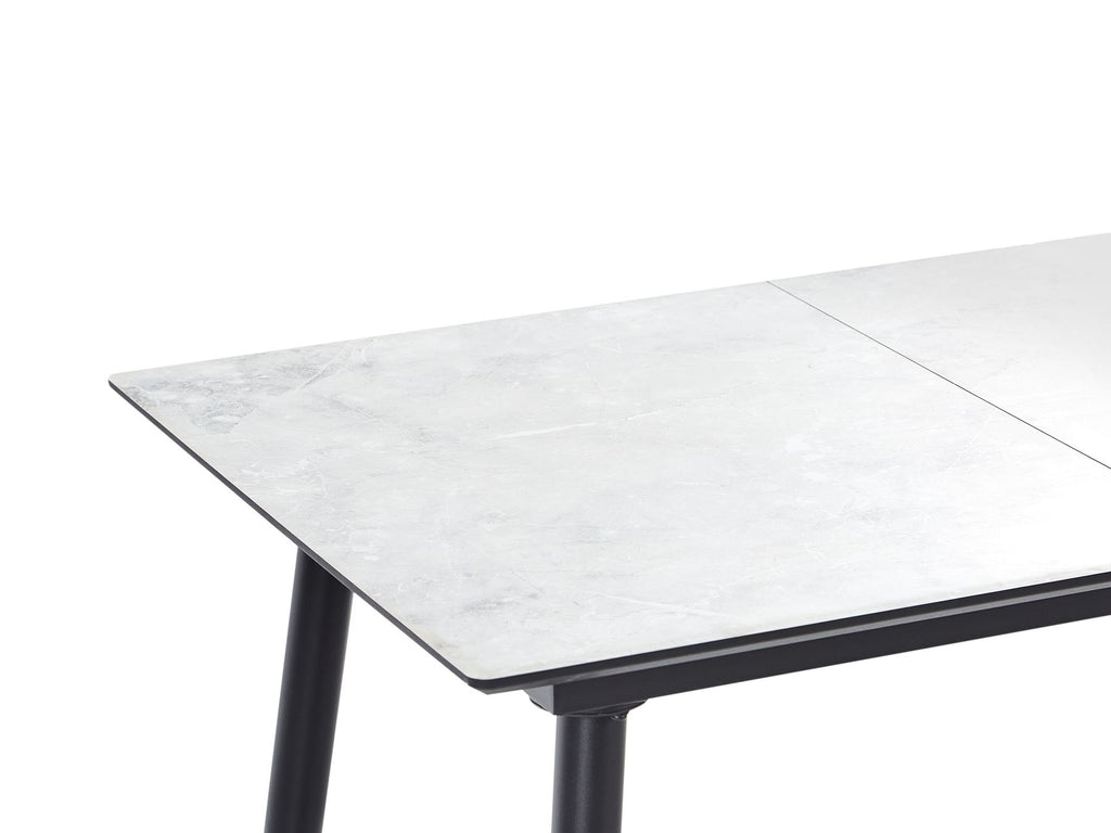 Dining Table EFTALIA White Marble 120/150 cm 80 cm