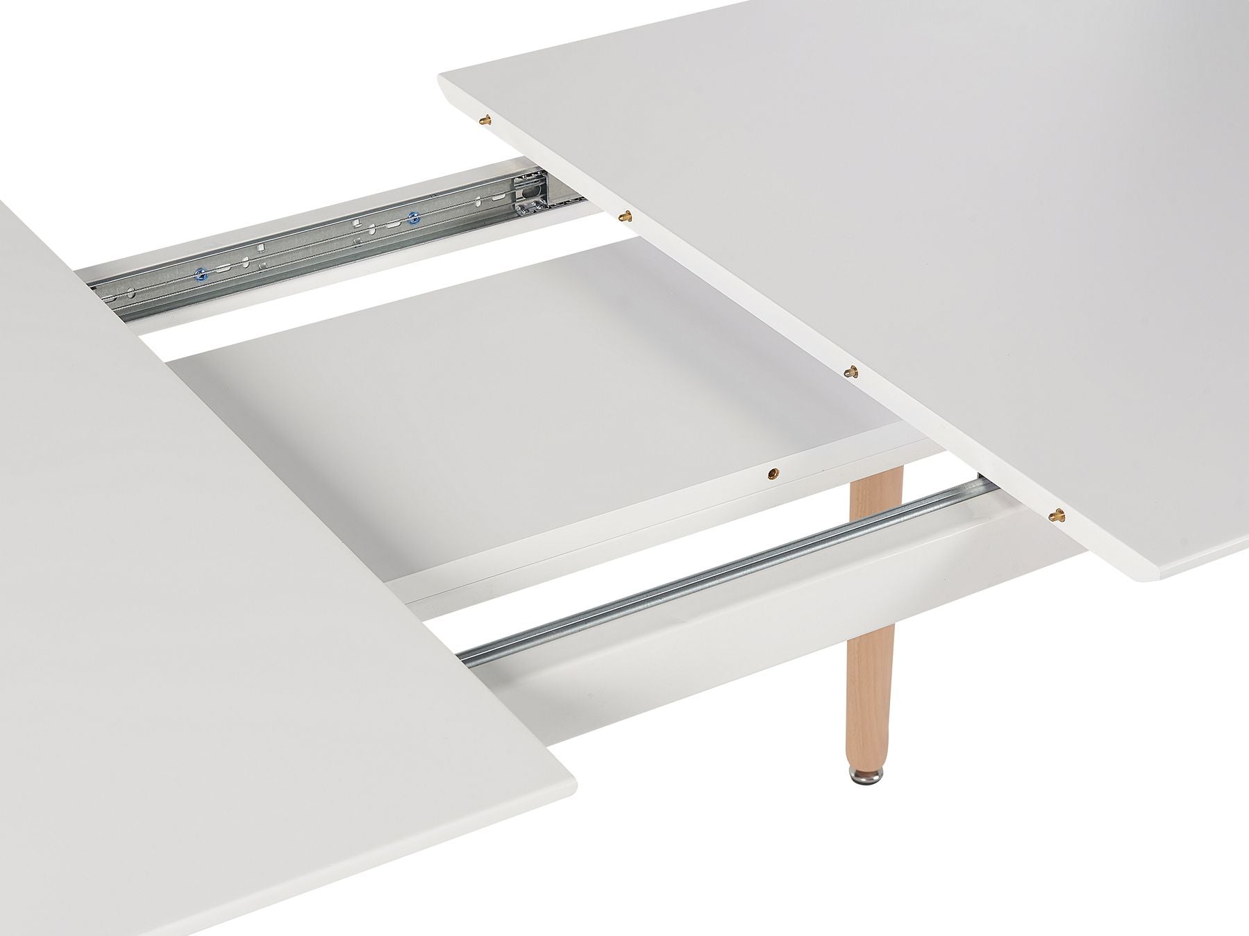 Extending Dining Table MIRABEL White 120/150 cm 80 cm