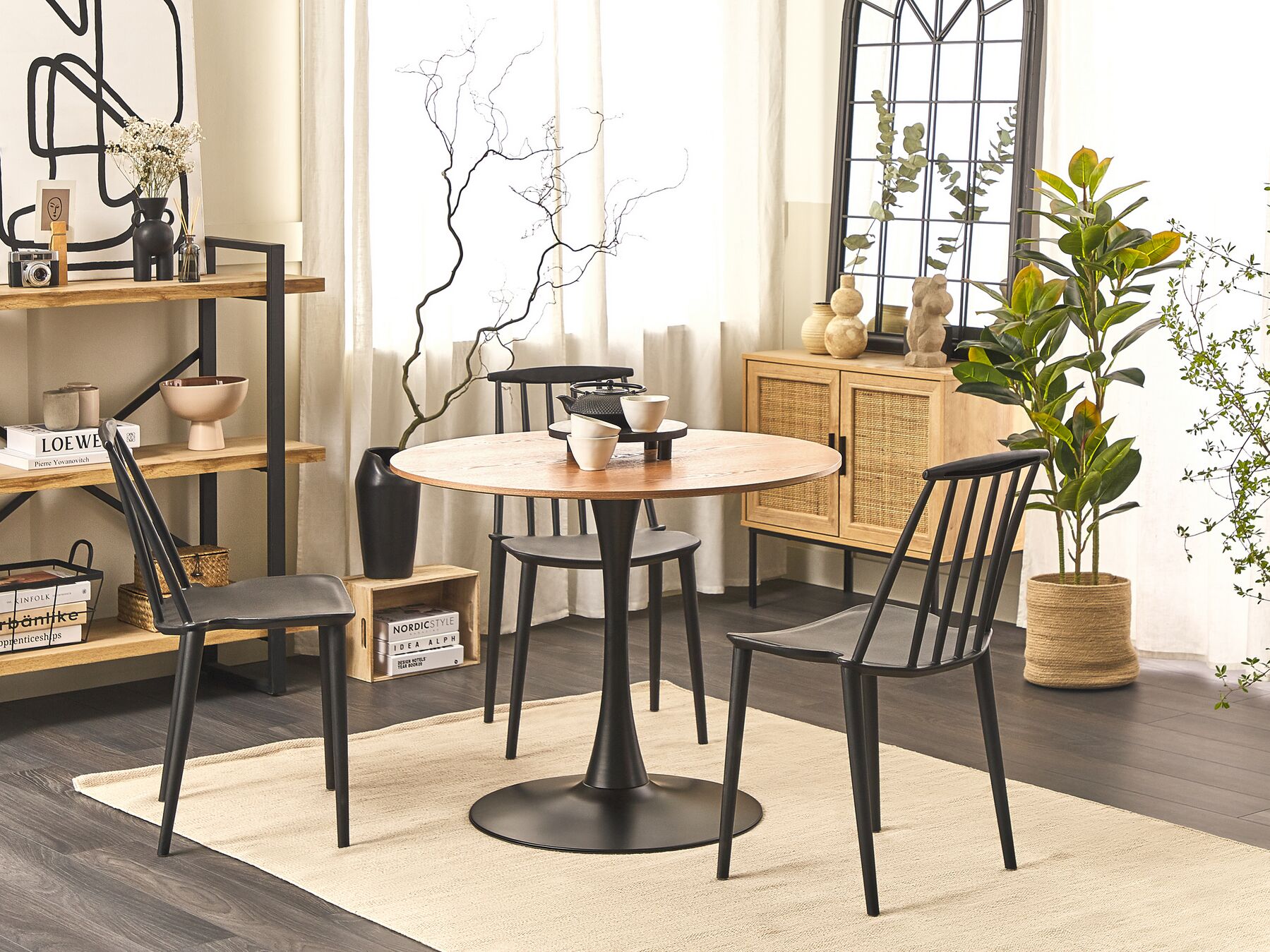 Dining Table BOCA Light Ash Wood 90 cm 90 cm