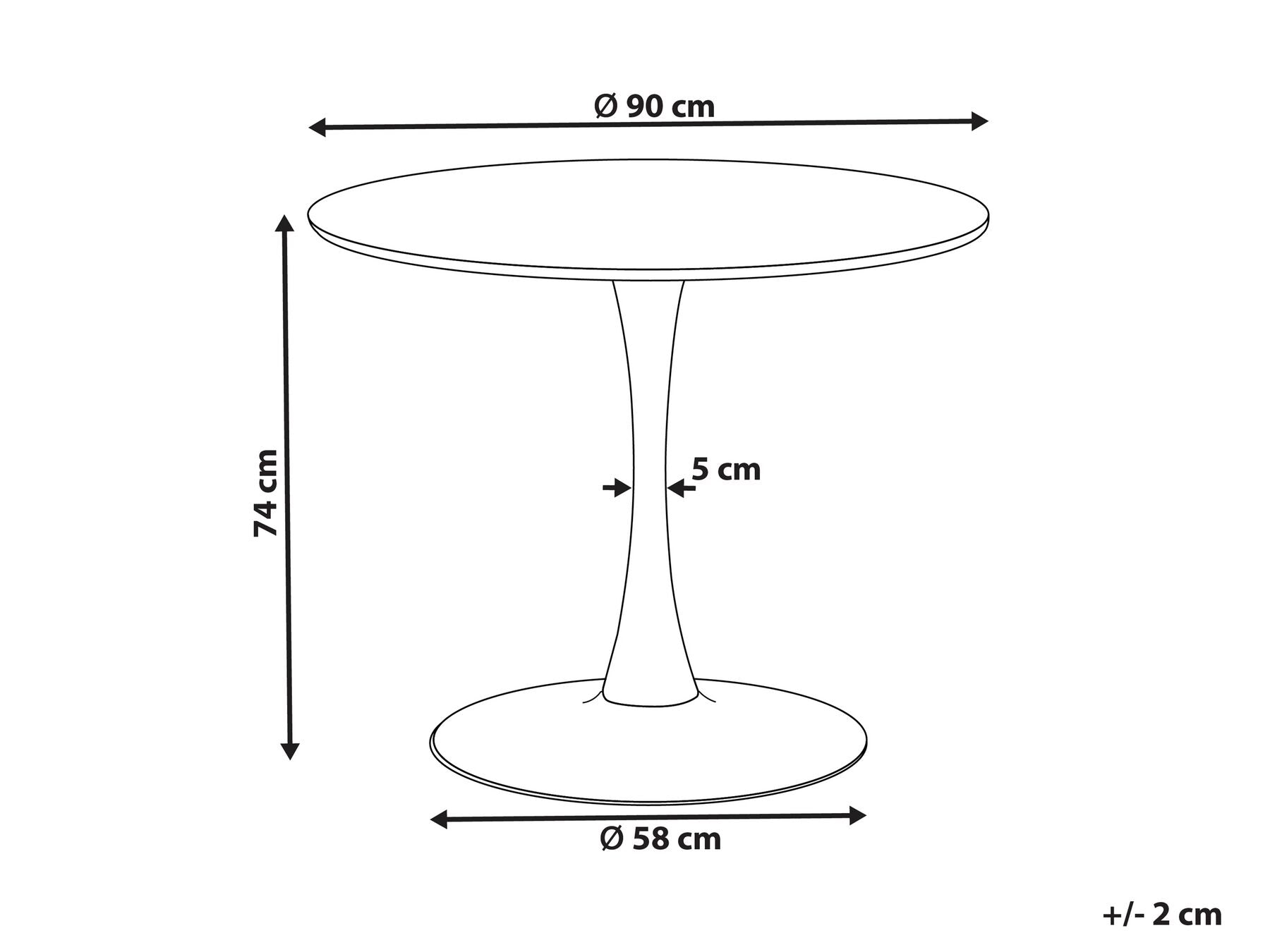 Dining Table BOCA Light Ash Wood 90 cm 90 cm