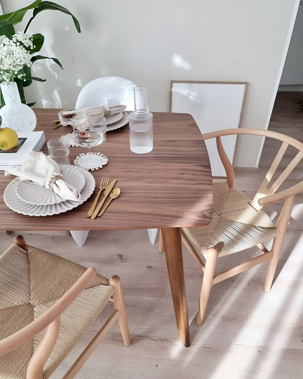 Dining Table IRIS Dark Brown 150 cm 90 cm
