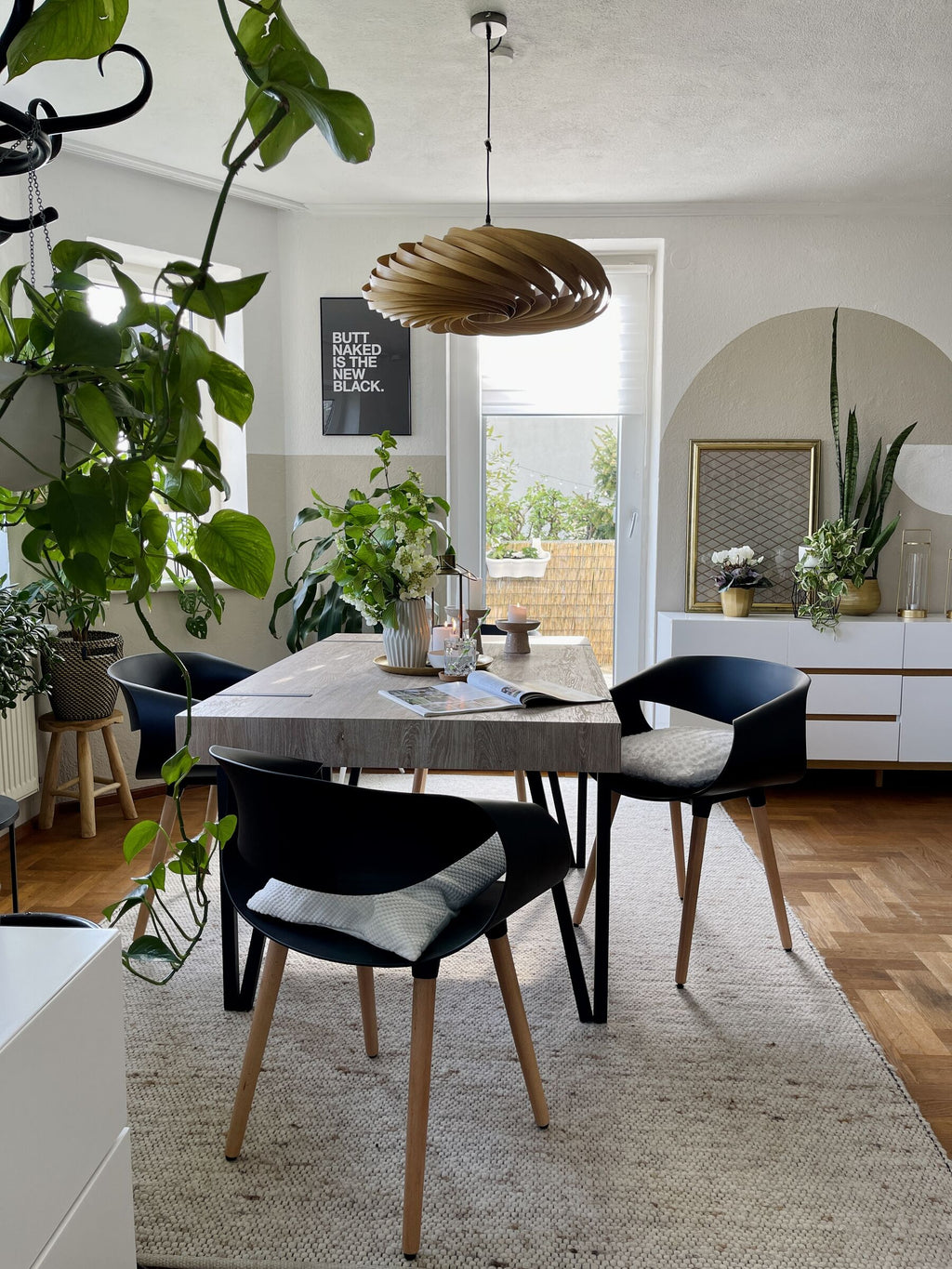 Dining Table ADENA Light Brown 150 cm 90 cm