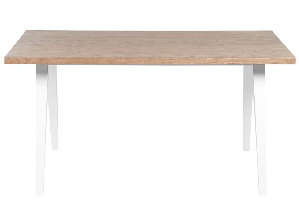 Dining Table LENISTER Brown/ White 150 cm 90 cm