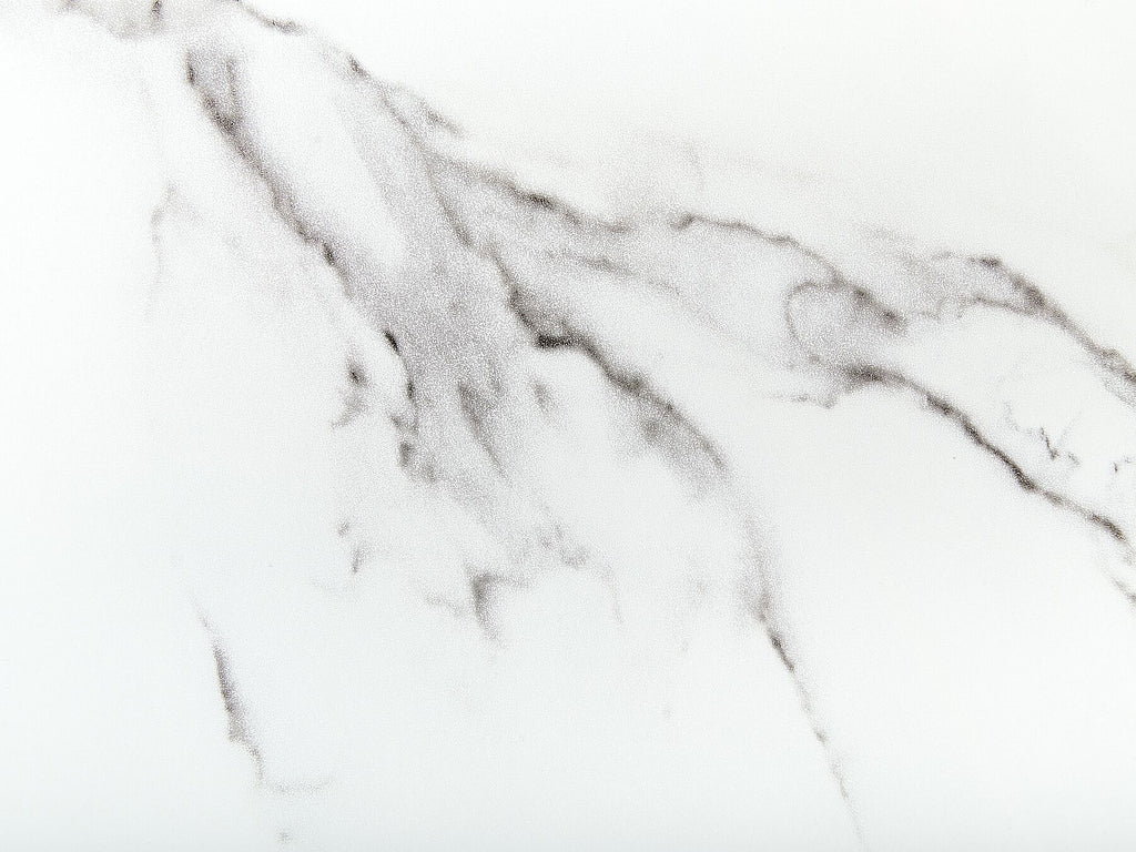 Dining Table ATTICA White Marble 120 cm 70 cm Tempered Glass
