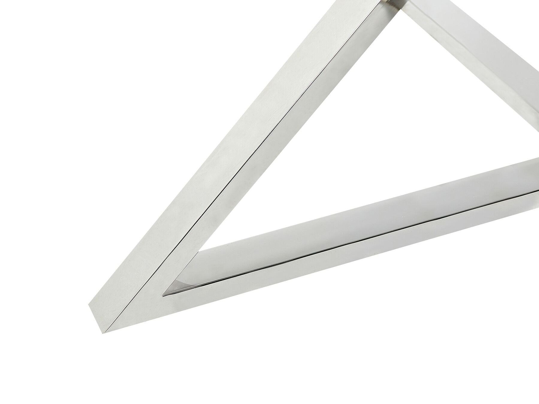 Dining Table BOSCO Silver 105 cm 105 cm Tempered Glass