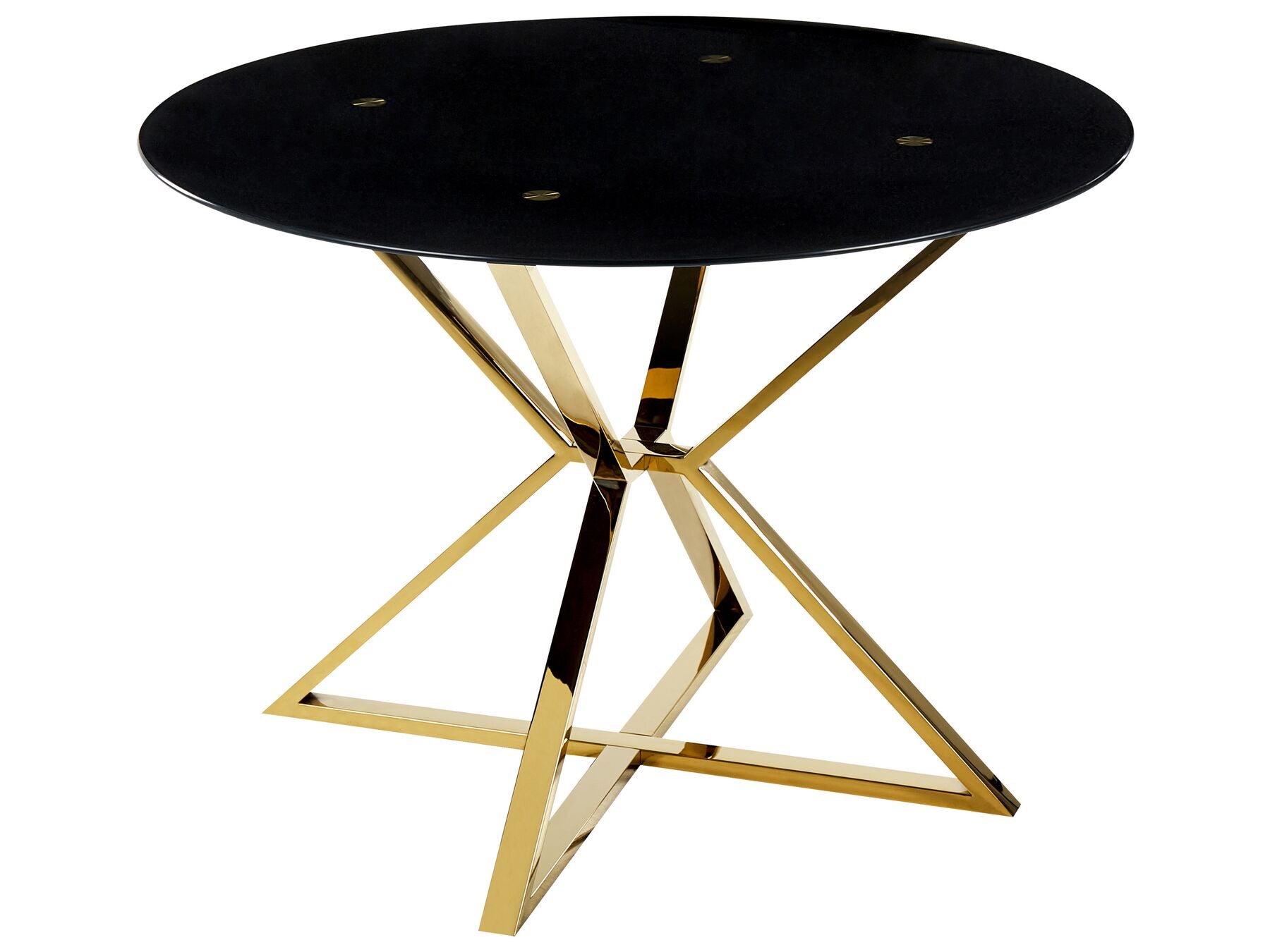 Dining Table BOSCO Black 105 cm 105 cm Tempered Glass