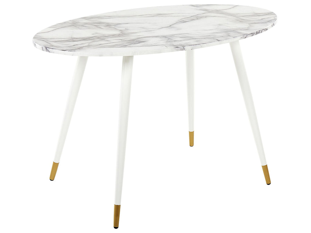 Dining Table GUTIERE White Marble 120 cm 70 cm